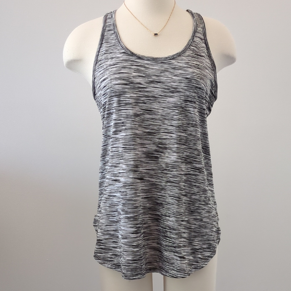 FREE With Purchase - Reebok Heathered Black and White Workout Tank Top